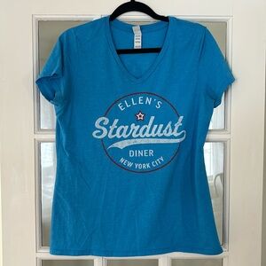Ellen’s stardust Diner t shirt blue size large